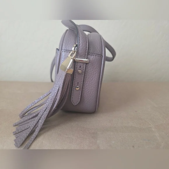 KATE SPADE Camera Bag Crossbody - Pebbled Leather - Mauve/Dusty Lavender - Picture 3 of 13
